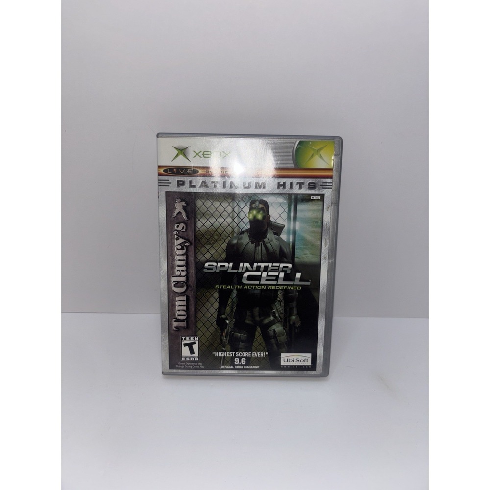 Tom Clancy's Splinter Cell PH Original Microsoft Xbox Cib Tested and Working